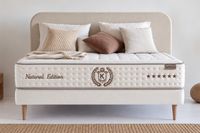 NATUR luxury pocket spring mattress by Karibian Descanso, combining natural cotton, wool and latex for premium sleeping comfort