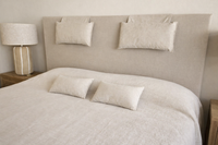 CINDY upholstered headboard for Swedish boxspring beds, removable cushions and clean Scandinavian design.