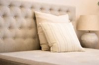 NOBEL upholstered headboard for Swedish boxspring beds, classic button-tufted design and premium craftsmanship. NOBEL upholstered headboard for Swedish boxspring beds, classic button-tufted design and premium craftsmanship.